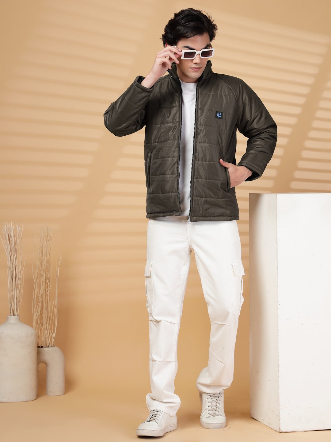 Klotthe Men Dark Brown Heavy Winter Quilted Jacket