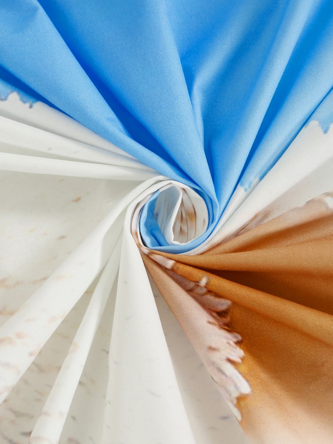 Blue Cartoon Characters 7D King Size Cotton Blend Fitted Double Bedsheet with 2 Pillow Covers