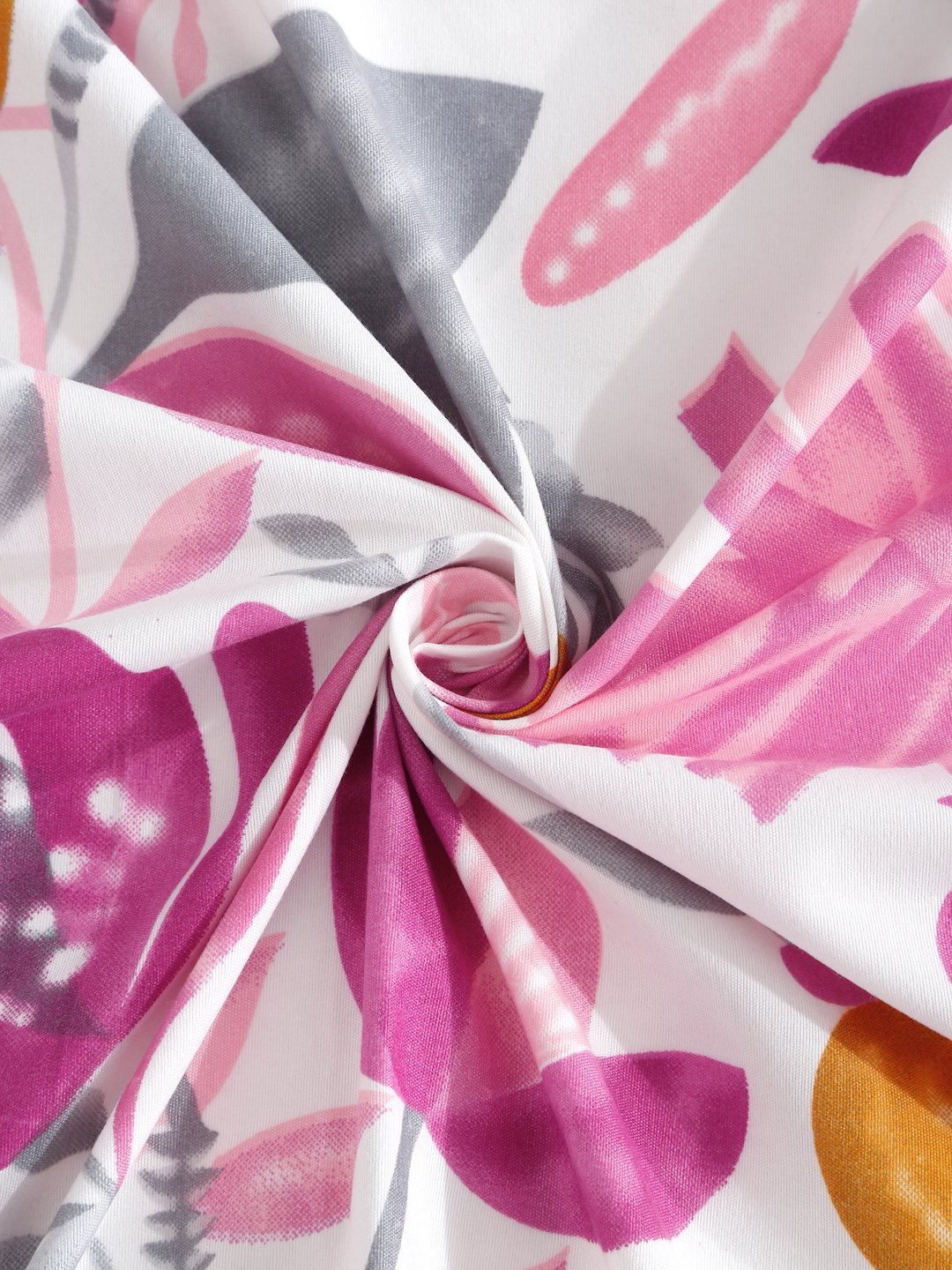 Multi Floral 300 TC Cotton Blend Fitted Single Bedsheet with Pillow Cover