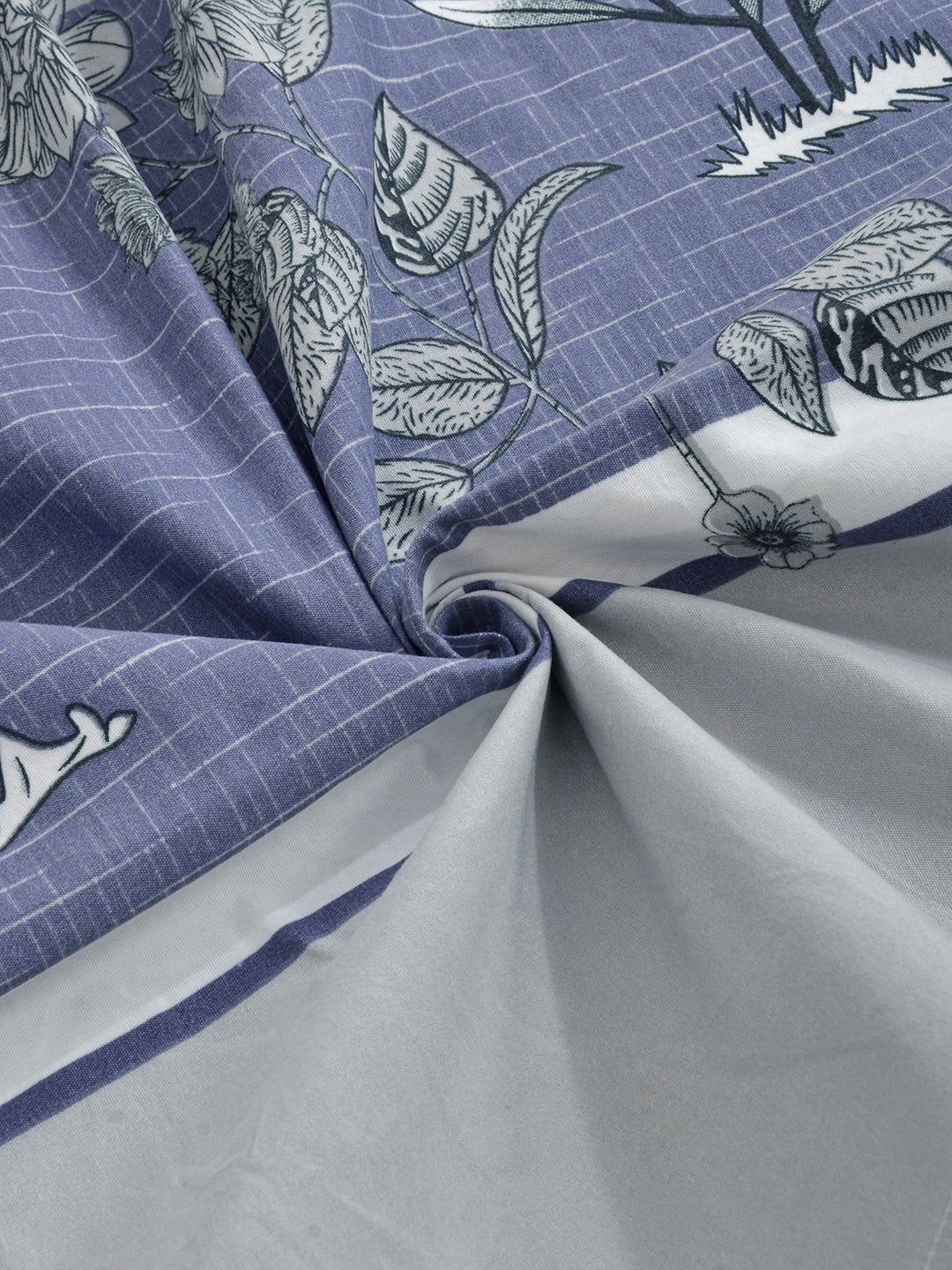 Multi Floral 300 TC Cotton Blend Single Bedsheet with 2 Pillow Covers