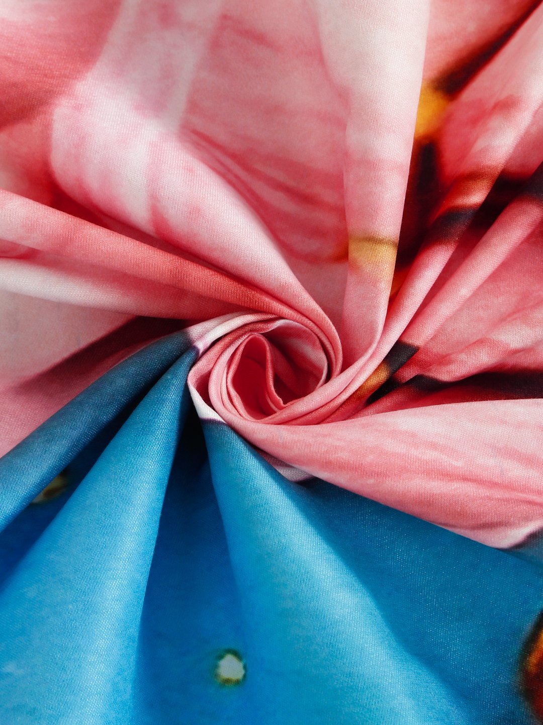 Multi Cartoon Characters 7D King Size Cotton Blend Double Bedsheet with 2 Pillow Covers