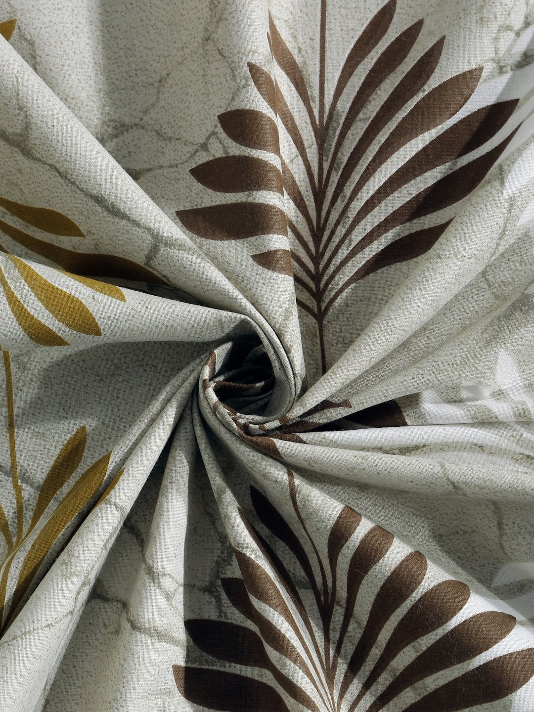 Olive Floral 400 TC Pure Cotton Fitted Double Bedsheet with 2 Pillow Covers