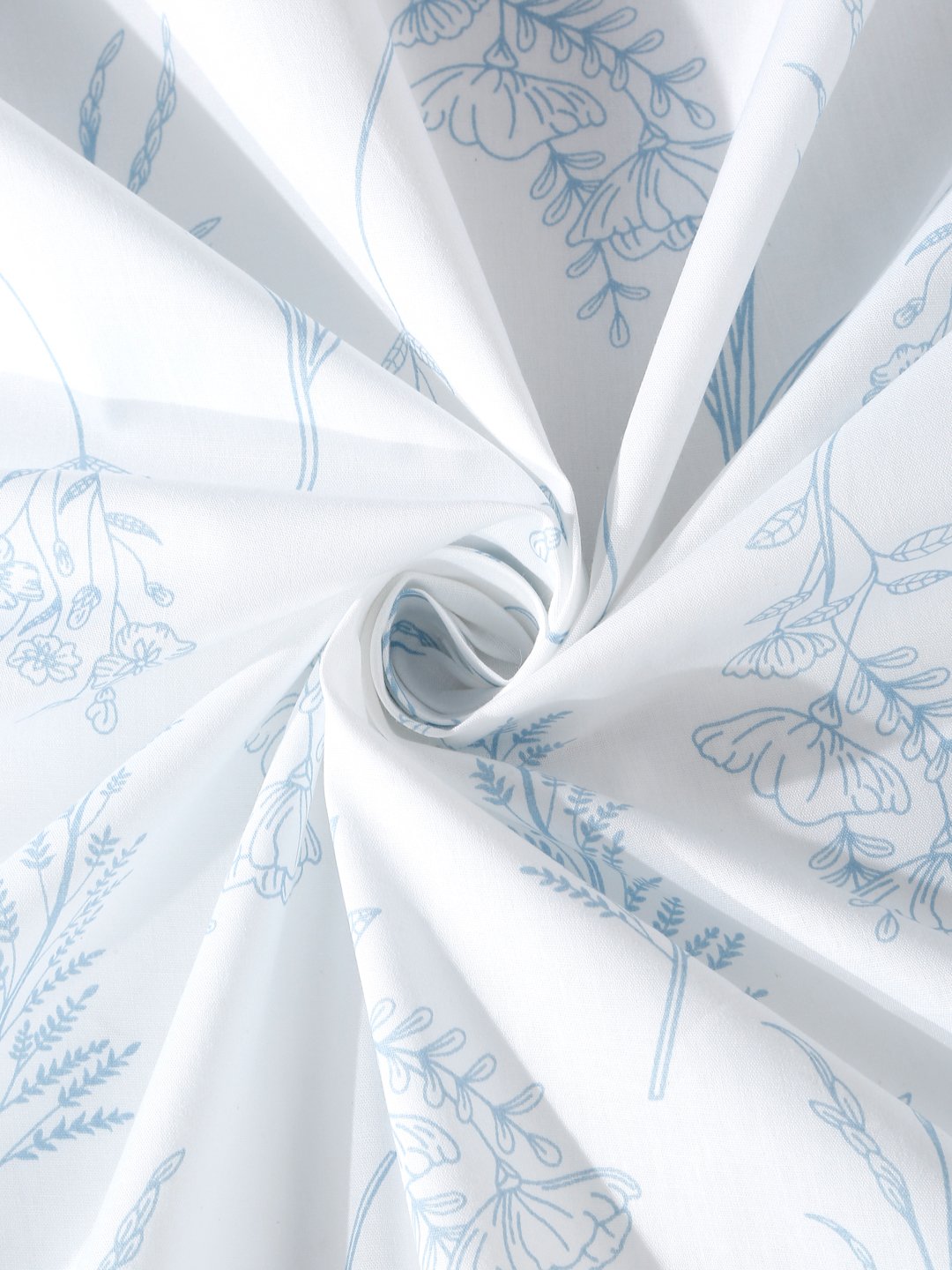 White Floral 400 TC Pure Cotton Super King Double Bedsheet with 2 Pillow Covers