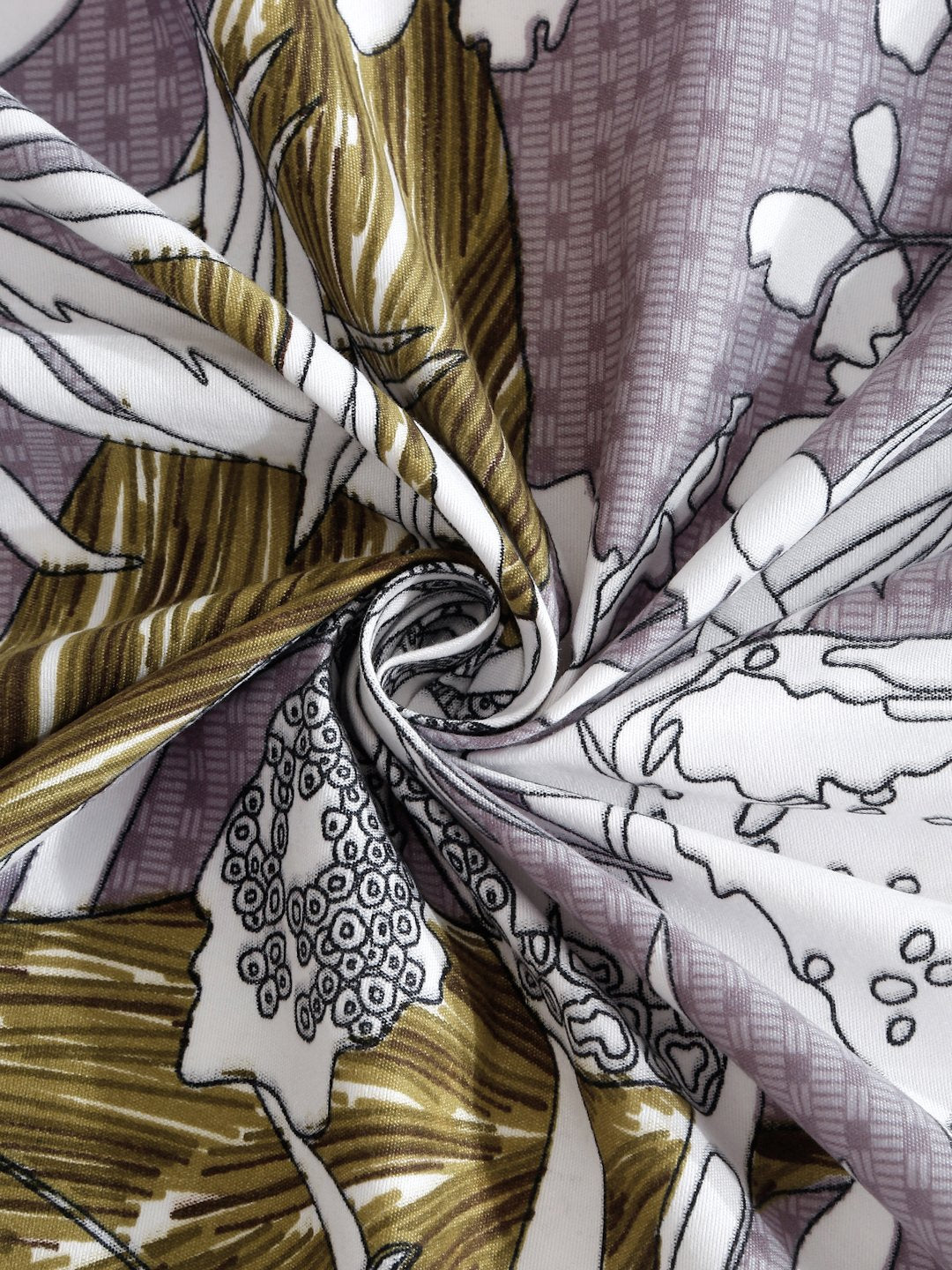 Multi Floral 300 TC Cotton Blend Double Bedsheet in Book Fold Packing