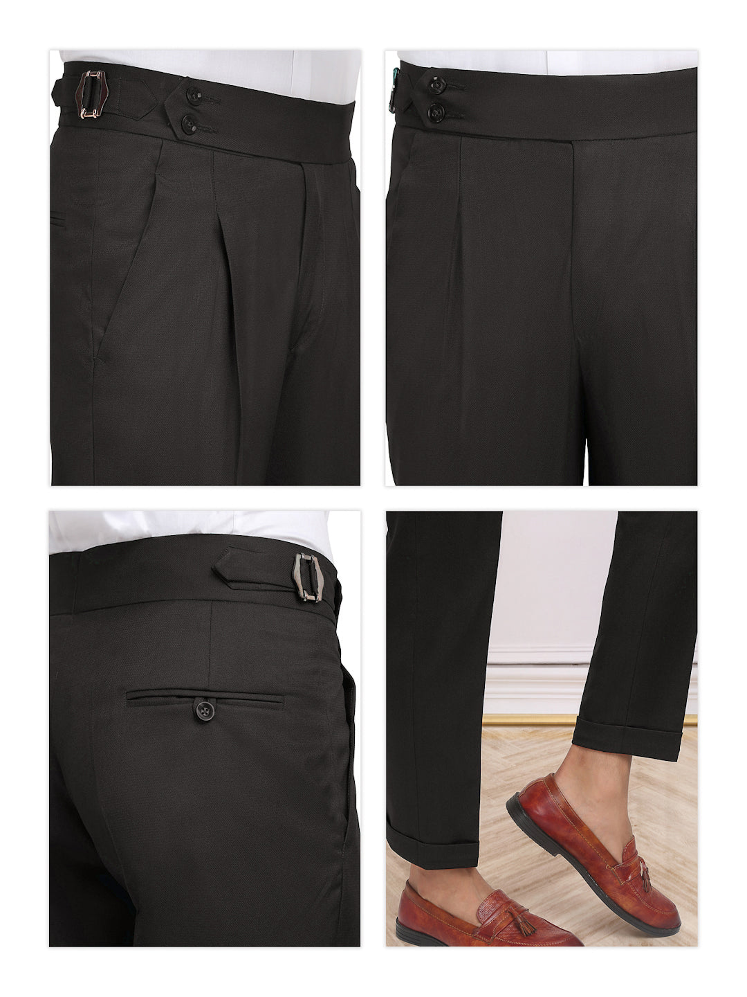 Klotthe Men's Slim Fit Formal Trouser-DarkBrown