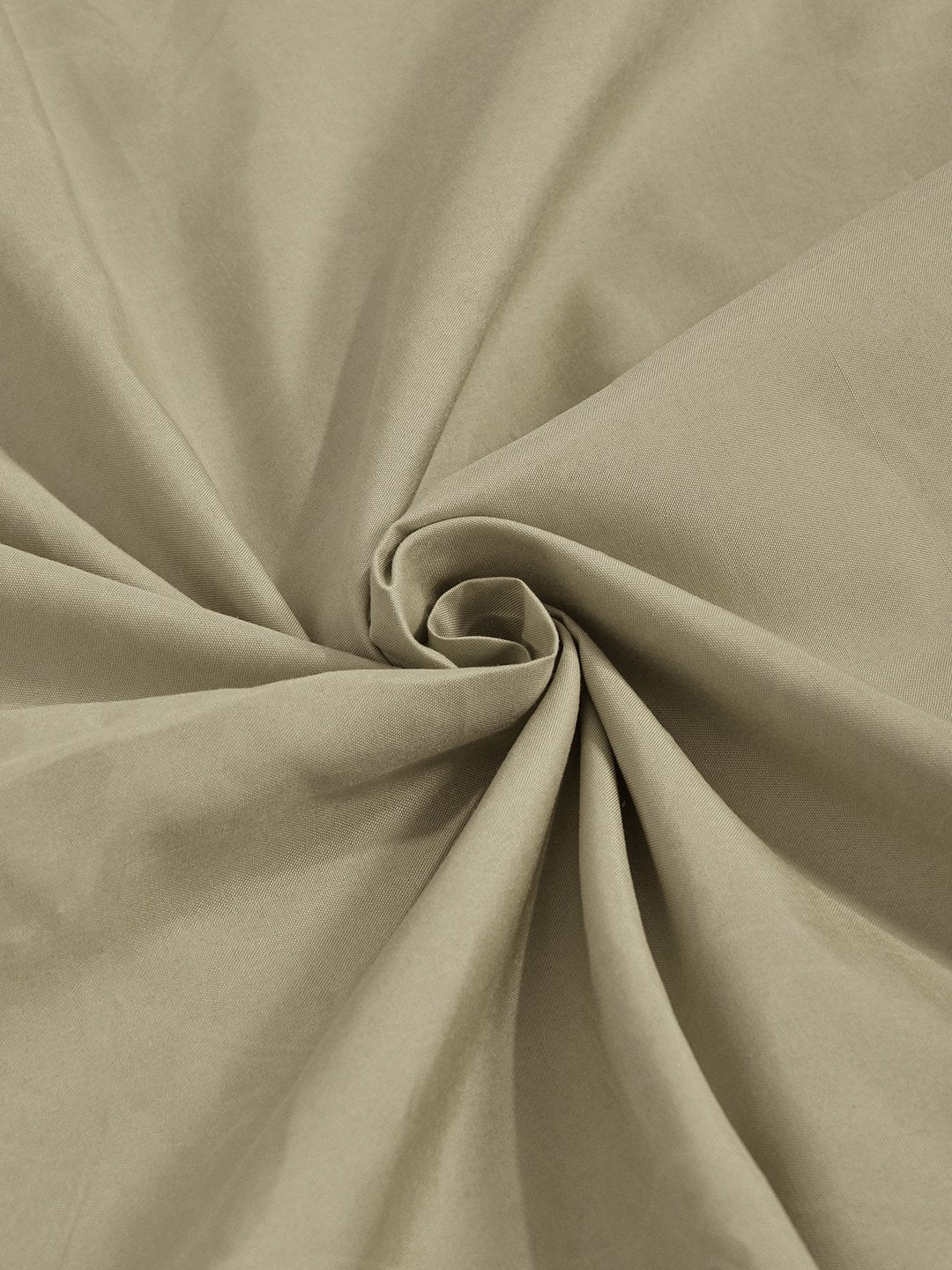 Beige Solid 300 TC Cotton Blend Fitted Single Bedsheet with 2 Pillow Covers
