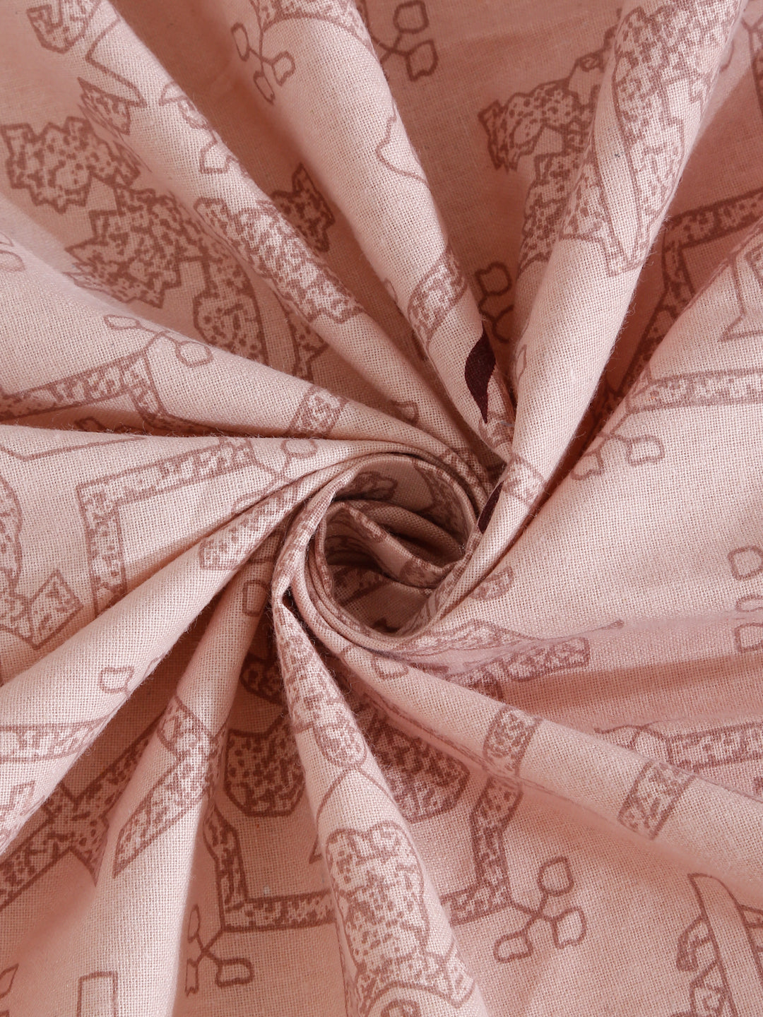 Klotthe Magenta Floral 400 TC Pure Cotton Super King Double Bedsheet with 2 Pillow covers