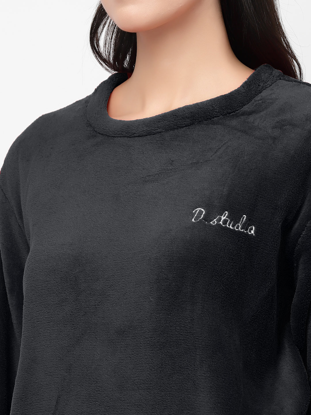 Woolen Fleece Winter Warm Night Suit for Women by KLOTTHE®