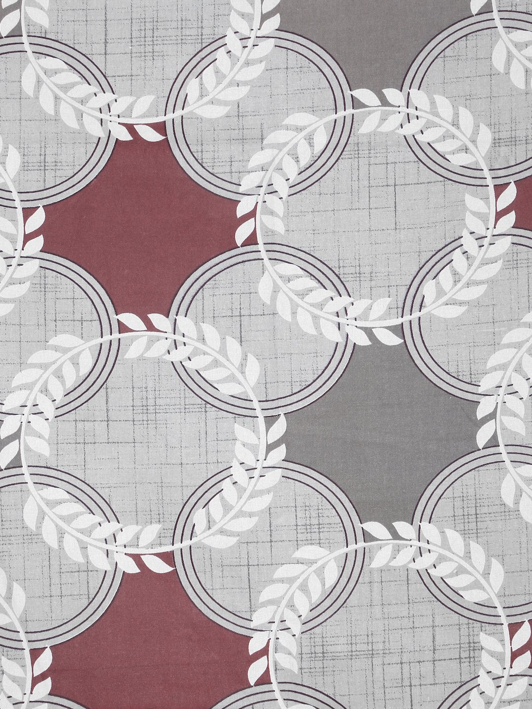 Grey Geometric 400 TC Pure Cotton Double Bedsheet with 2 Pillow Covers
