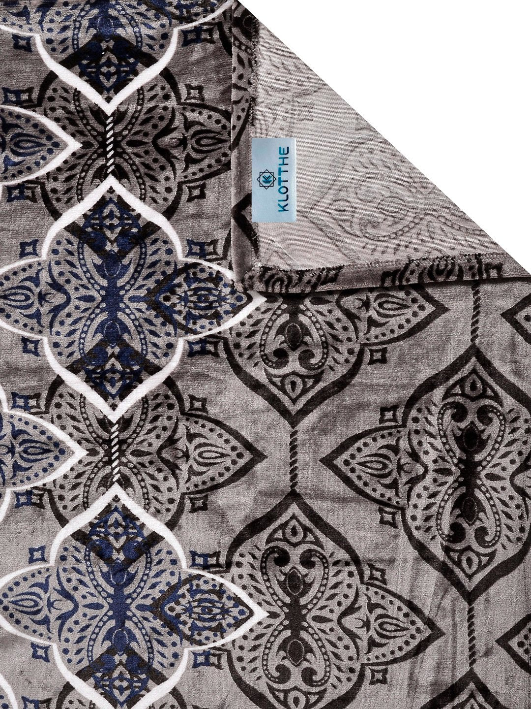 Brown Geometric Woolen Single Bedsheet with Pillow Cover