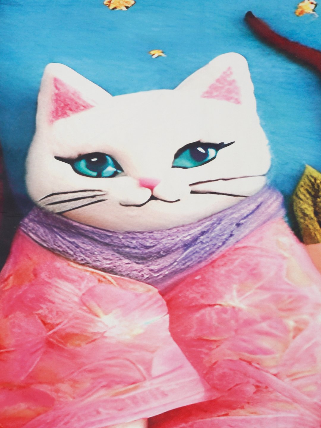 Multi Cartoon Characters 7D King Size Cotton Blend Fitted Double Bedsheet with 2 Pillow Covers