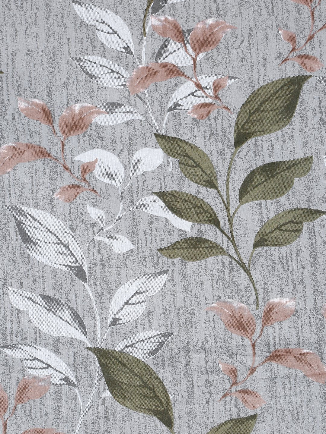 Grey Floral 400 TC Pure Cotton Double Bedsheet with 2 Pillow Covers