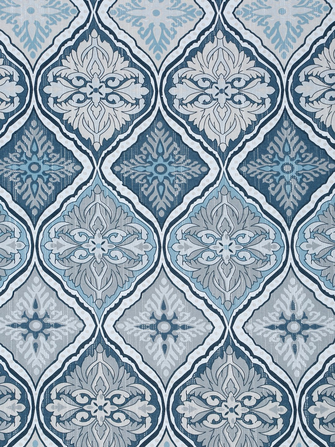 Blue Floral 400 TC Pure Cotton Double Bedsheet in Book Fold Packing