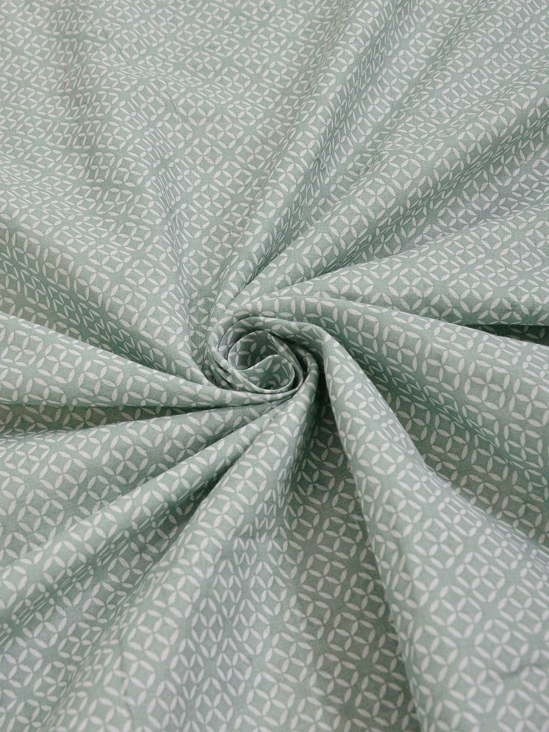 Green Pure Cotton Floral Double Bed Dohar