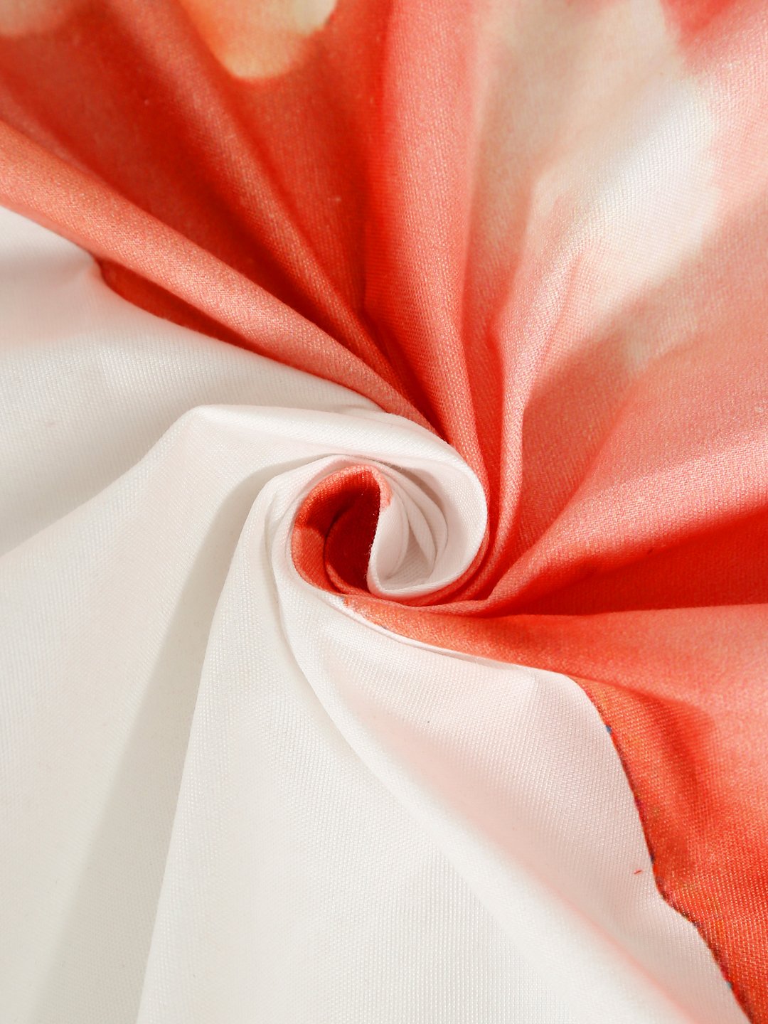 Orange 7D Cartoon Characters Printed Cotton Blend Double Bedsheet with 2 Pillow Covers