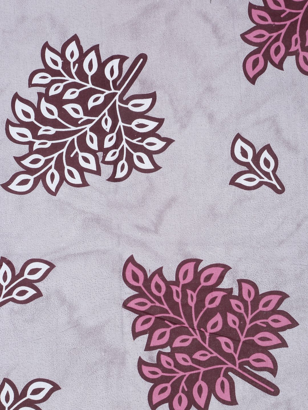 Purple Floral 400 TC Pure Cotton Fitted Double Bedsheet with 2 Pillow Covers