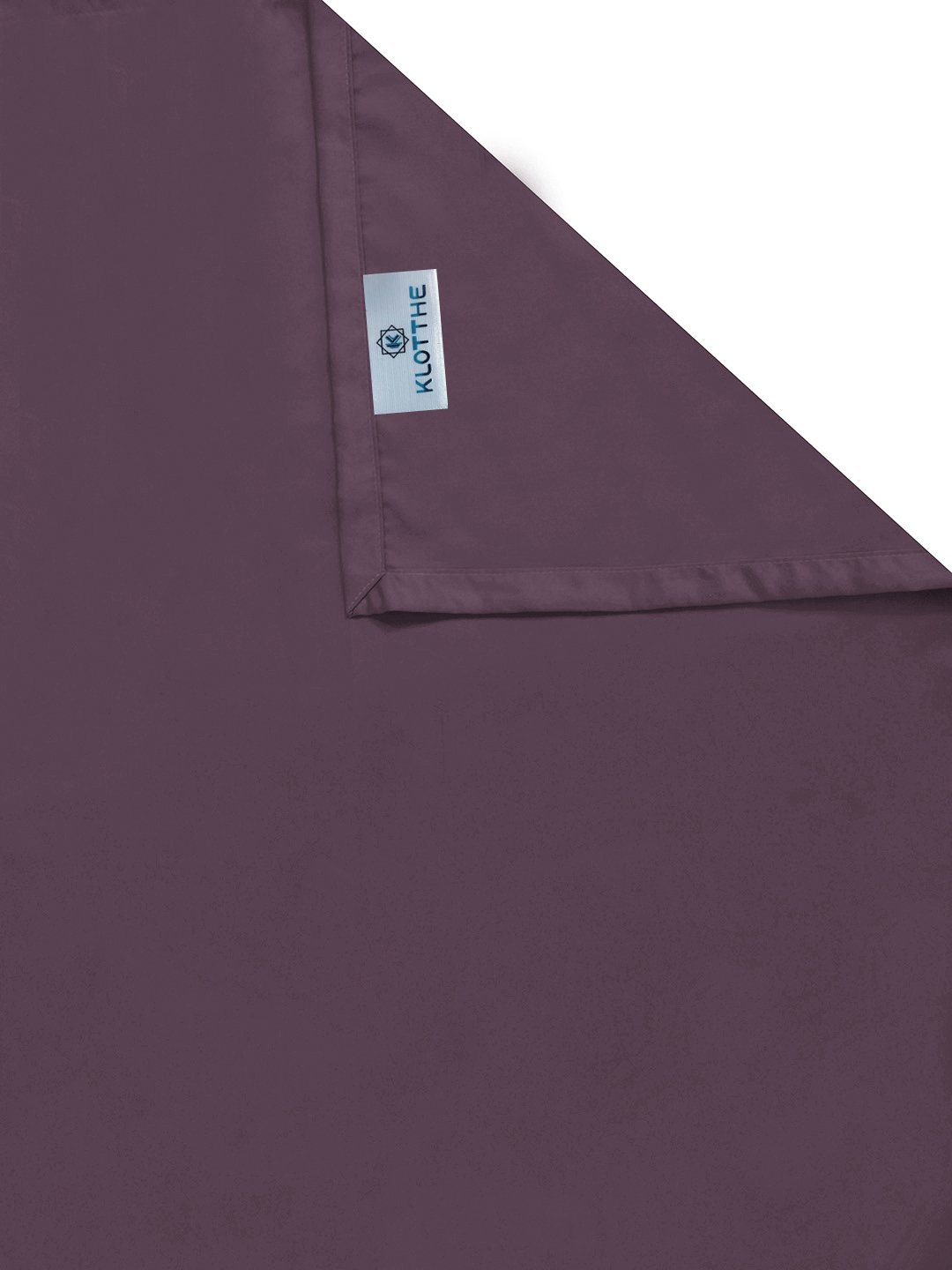 Purple Solid 400 TC Satin Super King Double Bedsheet with 2 Pillow Covers & 2 Cushion Covers