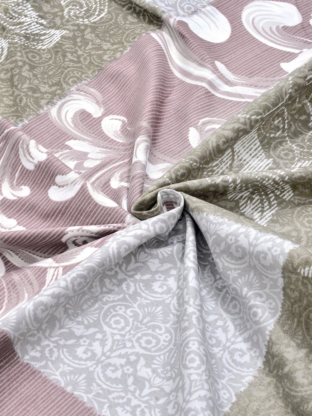 Multi Floral Cotton Blend Fitted Single Bedsheet with Pillow Cover