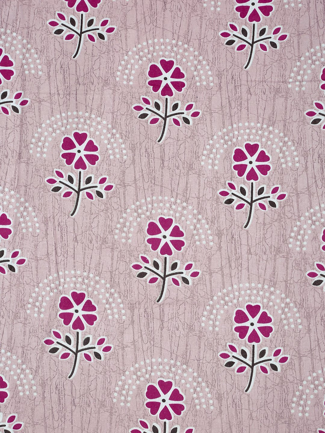 Pink Floral 400 TC Pure Cotton Double Bedsheet with 2 Pillow Covers