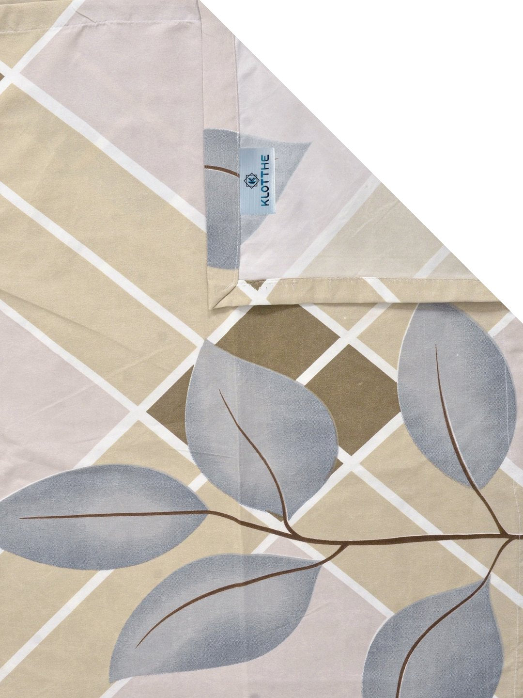 Multi Geometric 300 TC Cotton Blend Single Bedsheet with 2 Pillow Covers