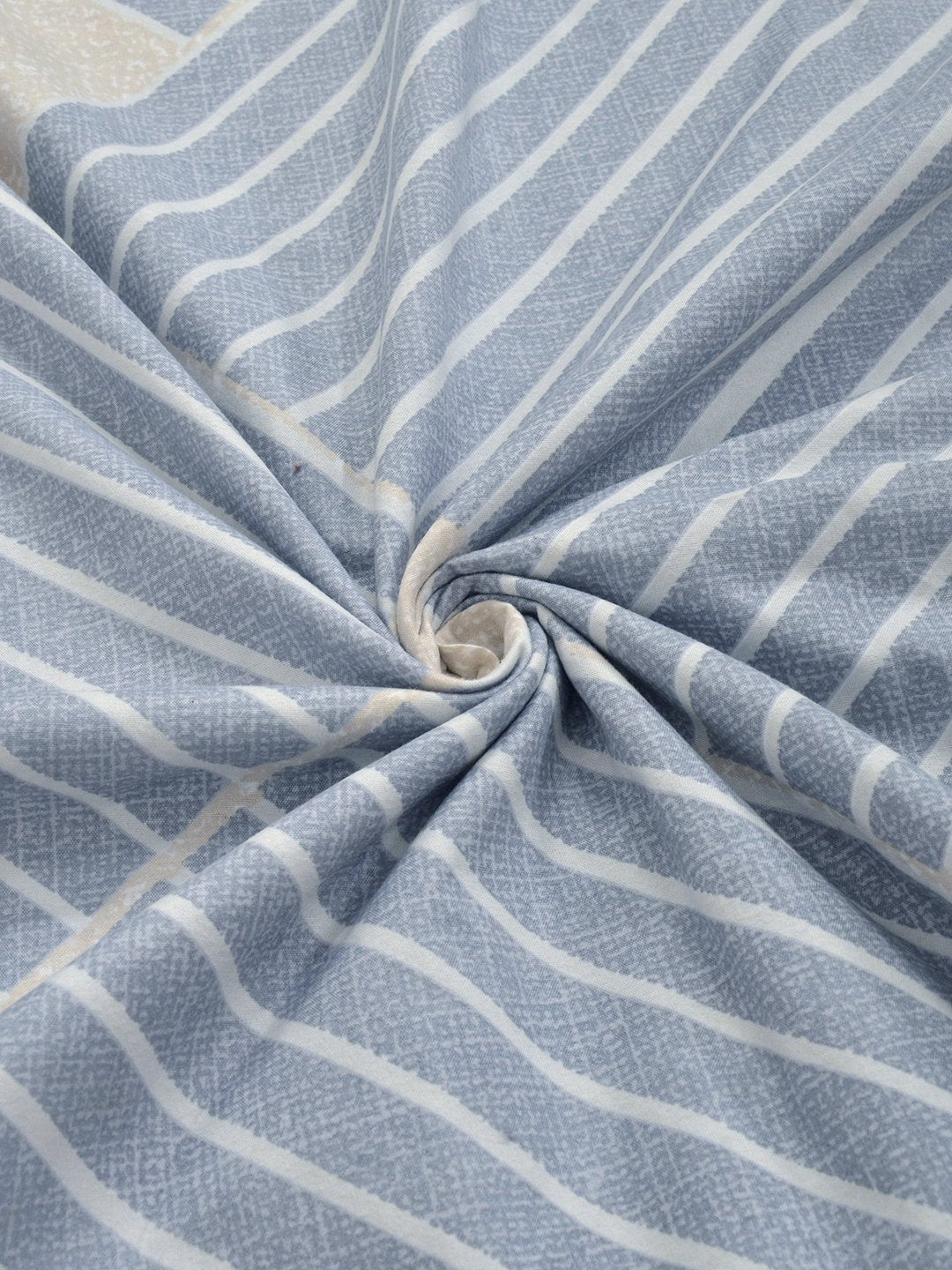 Blue Cotton Blend Geometric Double Bed Dohar