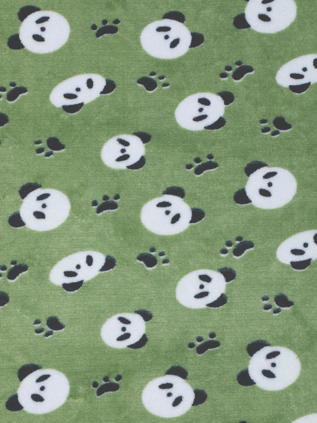 Green Cartoon Characters Woolen Fitted Double Bed Sheet with 2 Pillow Covers