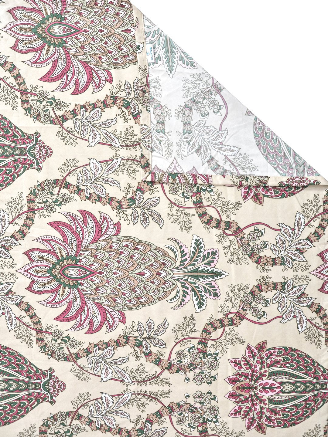 Multi Floral 300 TC Cotton Blend Single Bedsheet in Book Fold Packing