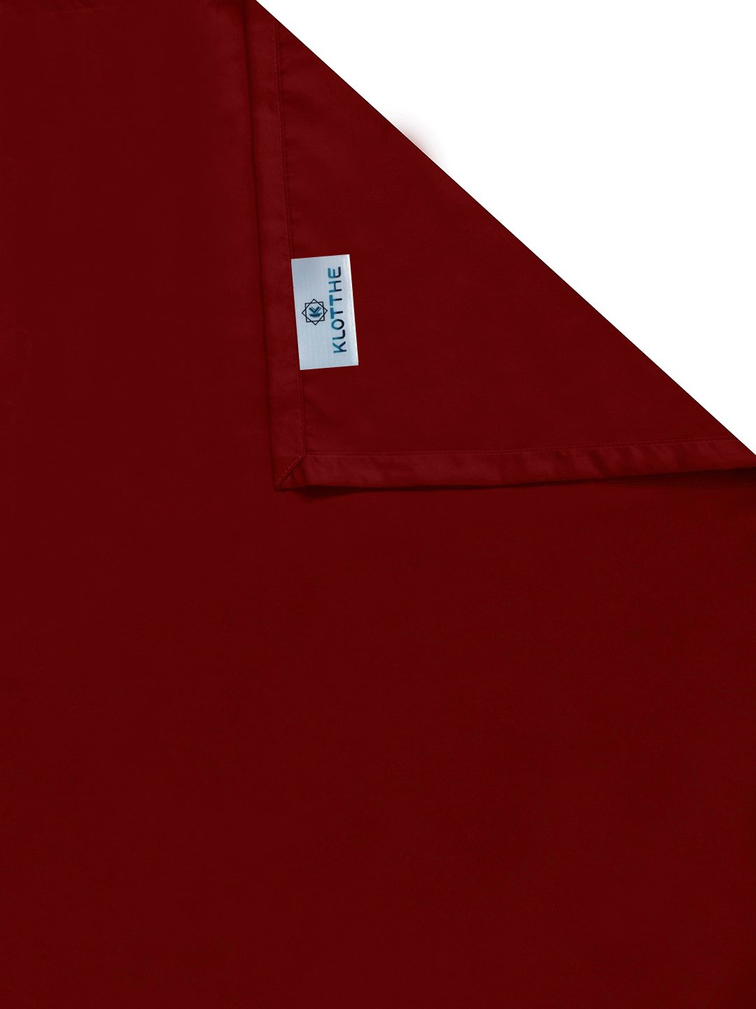 Maroon Solid 400 TC Satin Super King Double Bedsheet with 2 Pillow Covers & 2 Cushion Covers