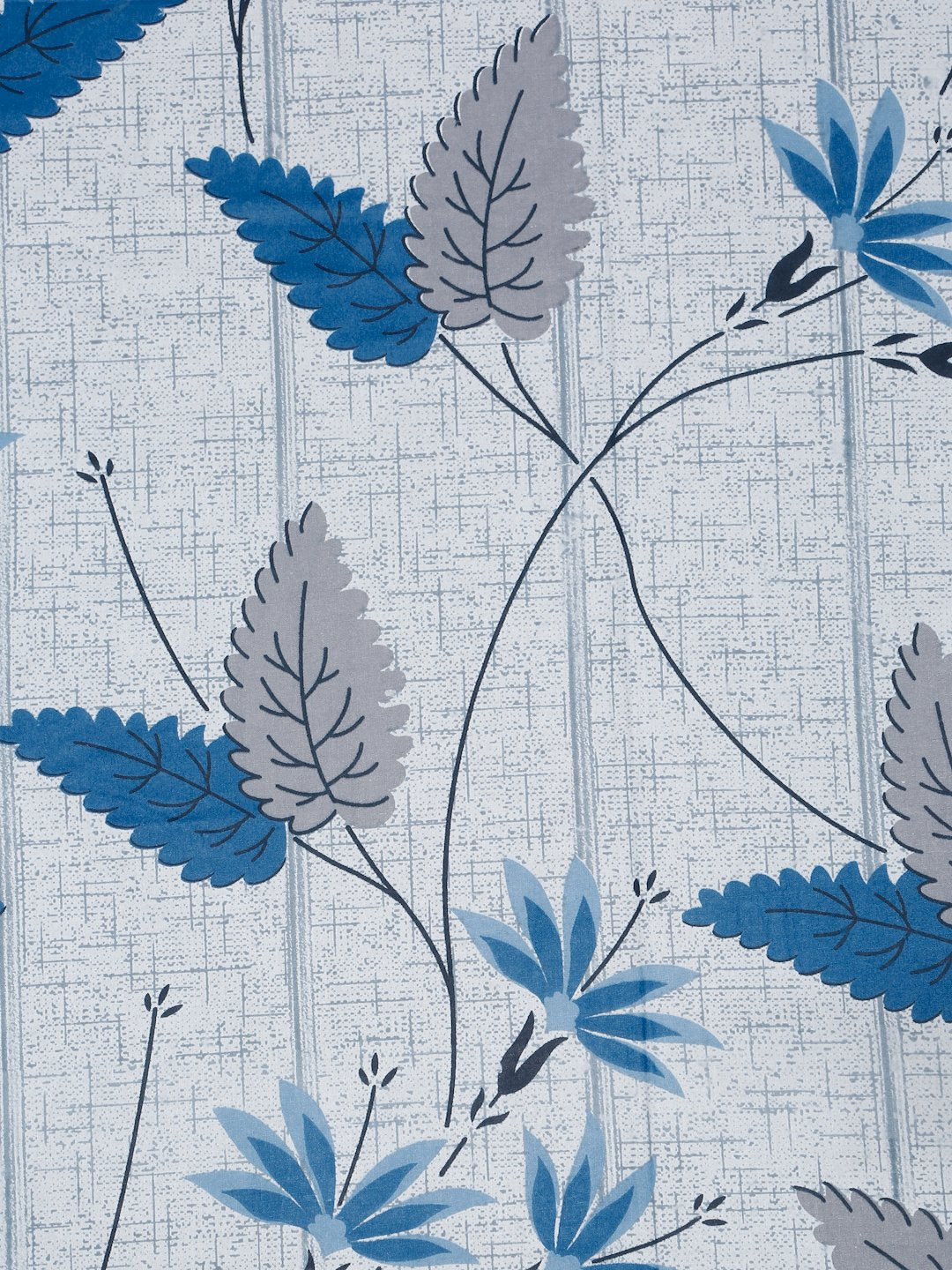 Blue Floral 400 TC Pure Cotton Double Bedsheet with 2 Pillow Covers