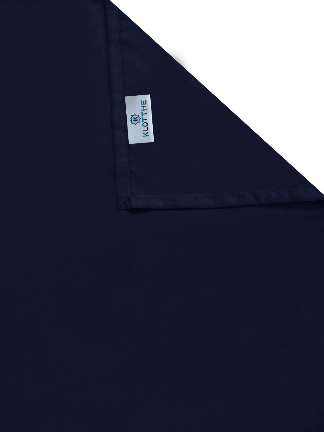 Blue Solid 400 TC Satin Super King Double Bedsheet with 2 Pillow Covers & 2 Cushion Covers