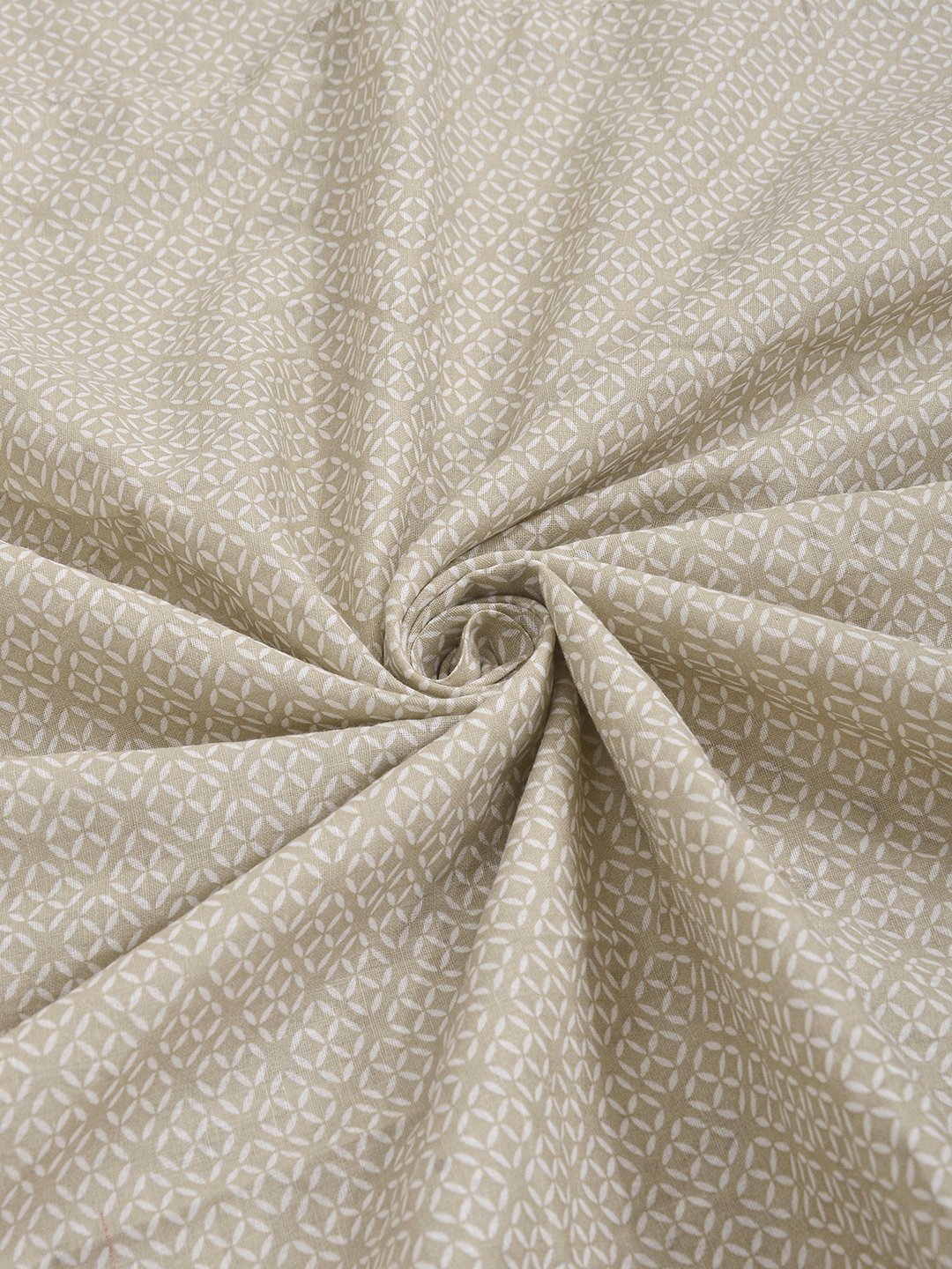 Beige Pure Cotton Floral Double Bed Dohar