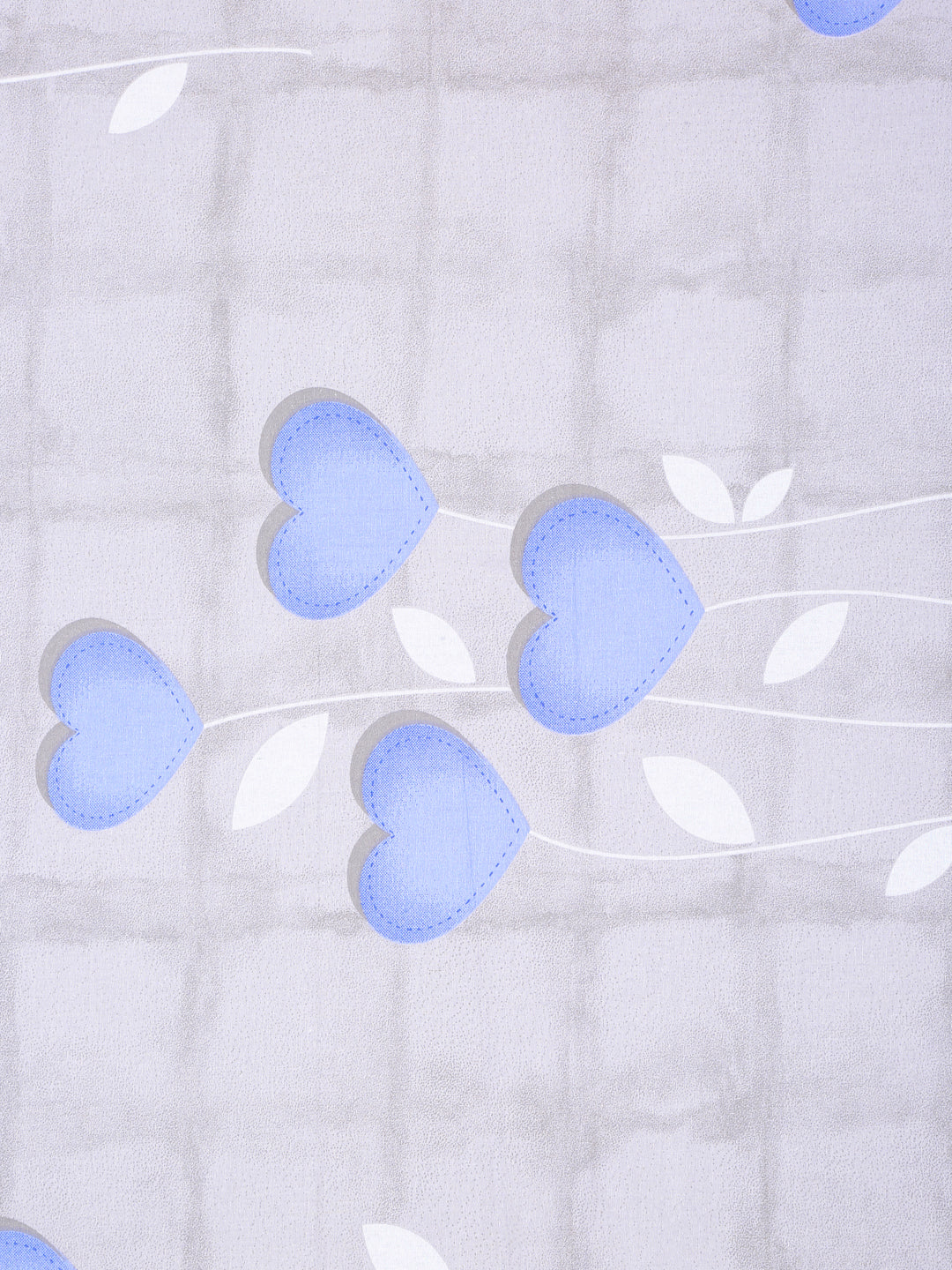 Klotthe Blue Floral 400 TC Pure Cotton Fitted Double Bedsheet with 2 Pillow Covers