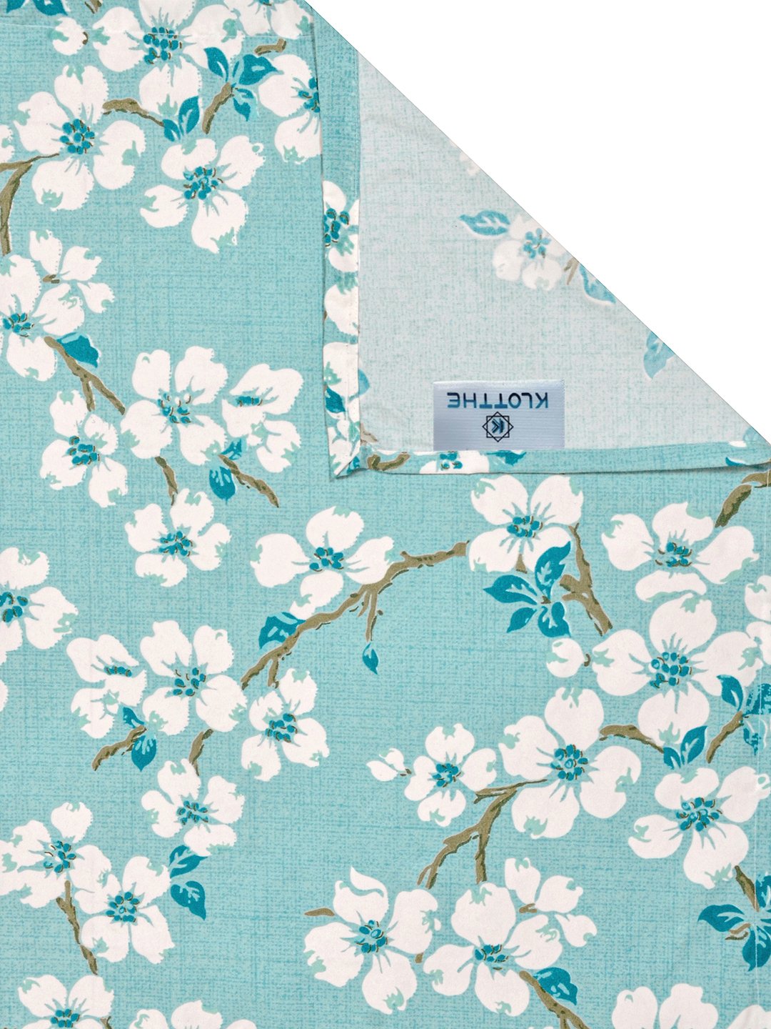 Green Floral 300 TC Cotton Blend Single Bedsheet with Pillow Cover