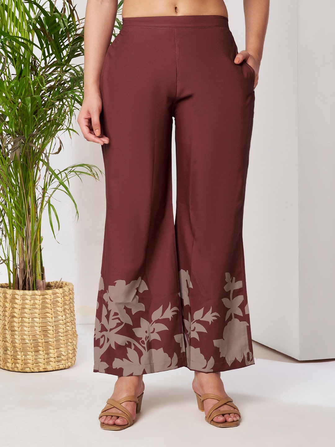 Rust Cotton Printed Shirt With Trousers Co-Ords Set