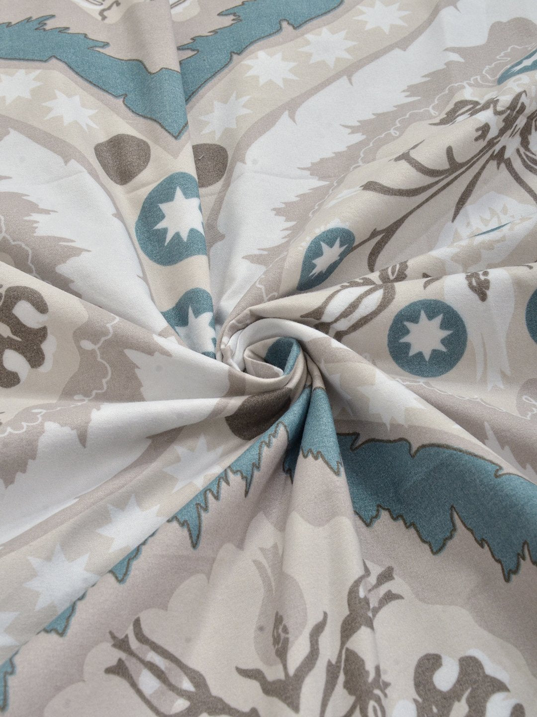 Multi Cotton Blend Floral Double Bed Dohar