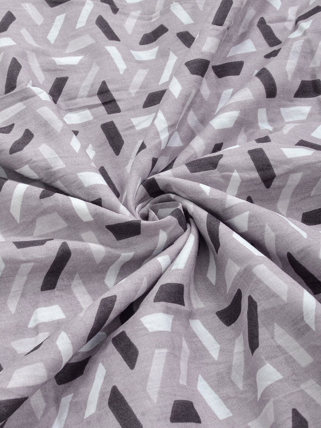 Purple Pure Cotton Geometric Double Bed Dohar