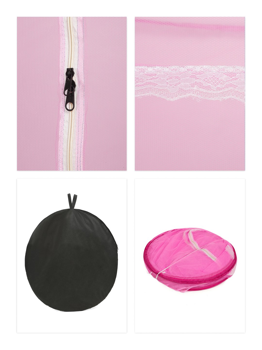 Pink King Size Washable Foldable Mosquito Net