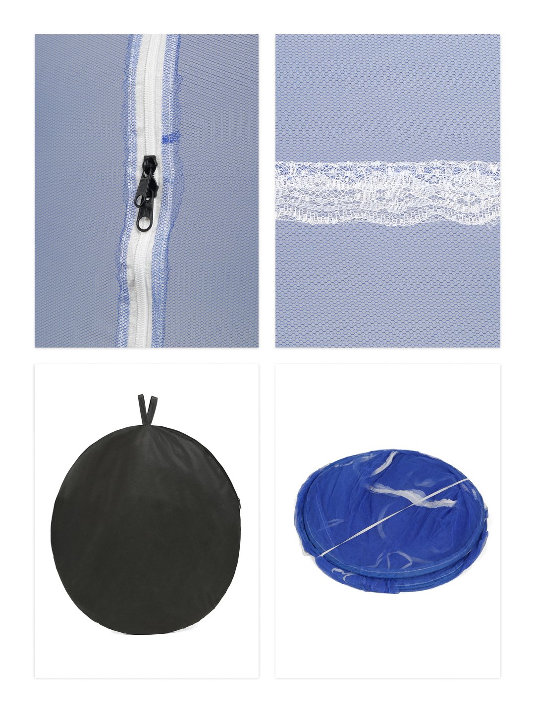 Blue King Size Washable Foldable Mosquito Net