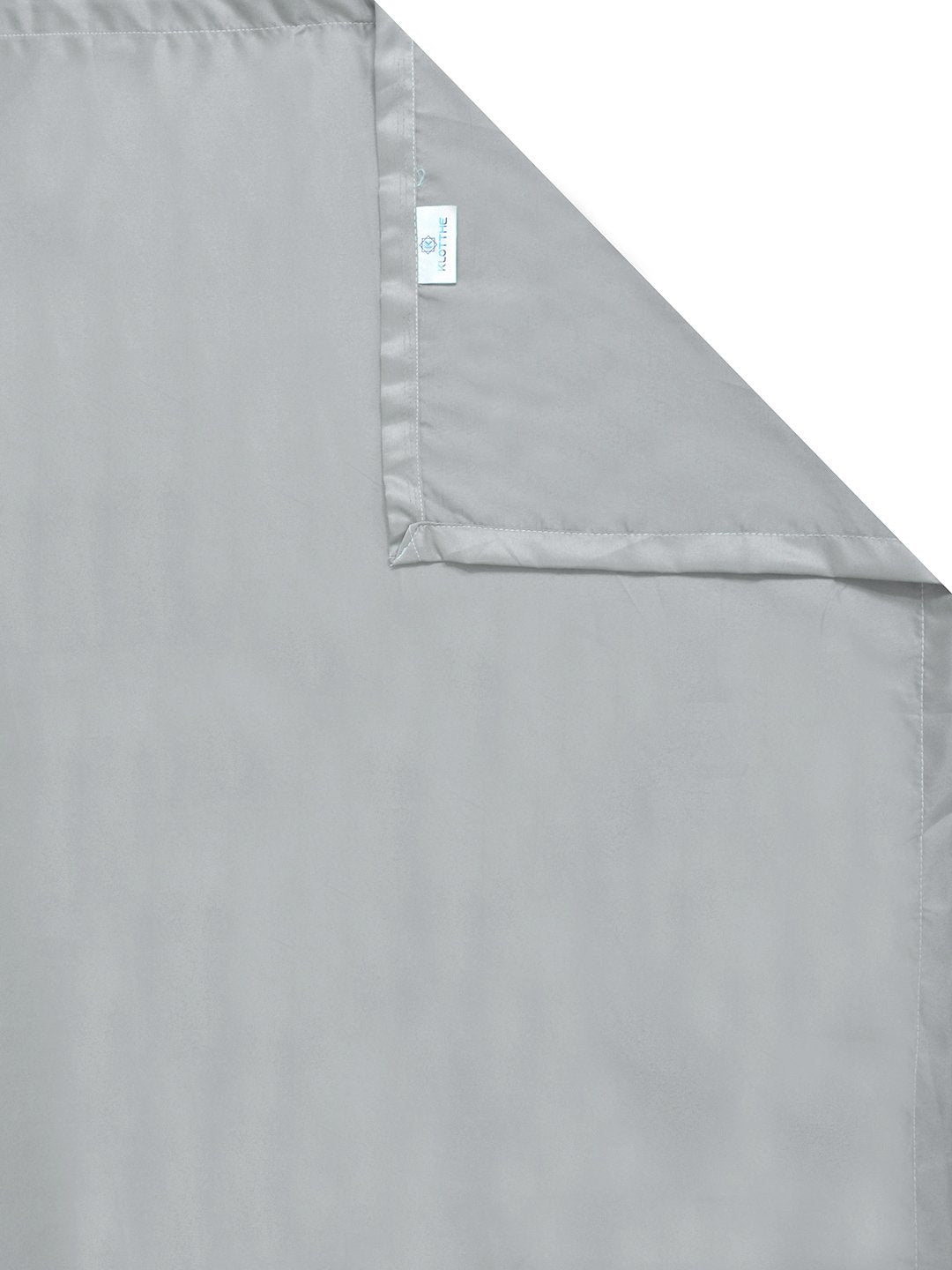 Grey Solid 400 TC Satin Super King Double Bedsheet with 2 Pillow Covers & 2 Cushion Covers