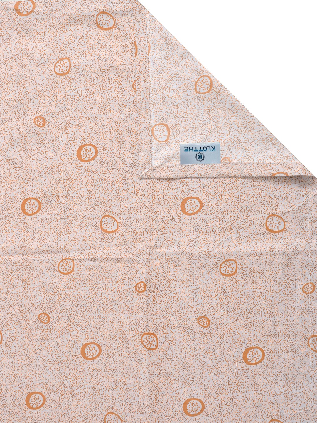 Orange Geometric 300 TC Cotton Blend Single Bedsheet with Pillow Cover