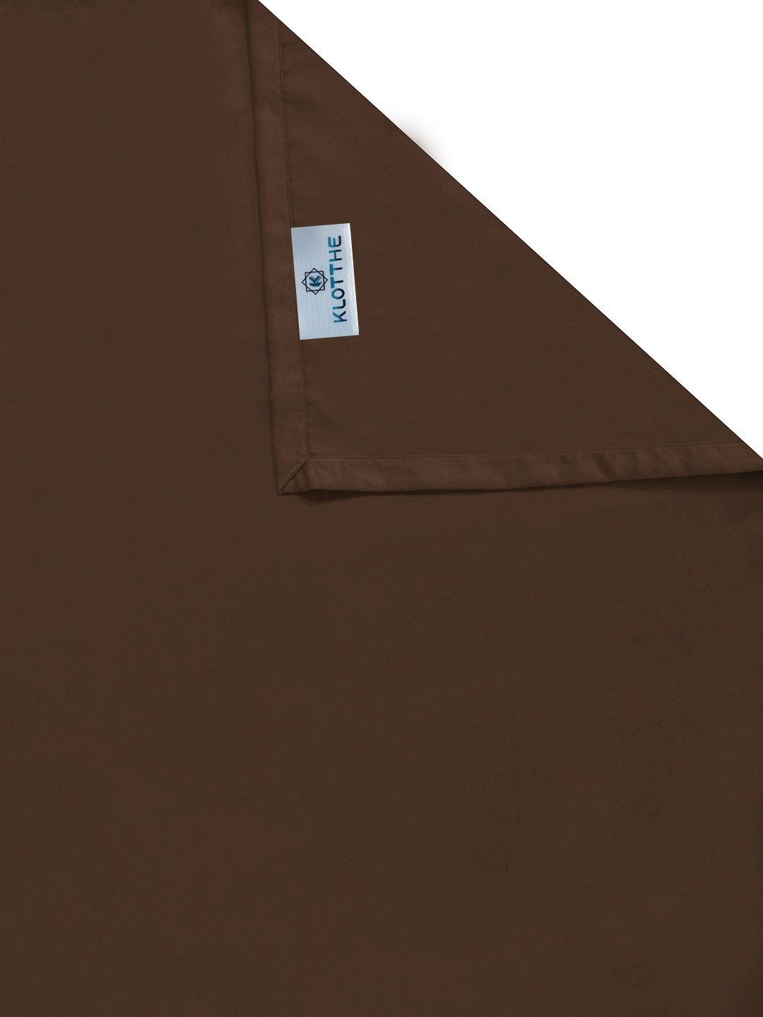Brown Solid 400 TC Satin Super King Double Bedsheet with 2 Pillow Covers & 2 Cushion Covers