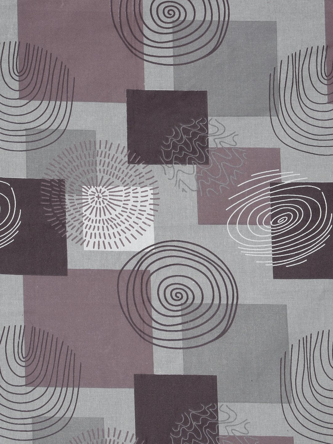 Purple Geometric 400 TC Pure Cotton Double Bedsheet with 2 Pillow Covers