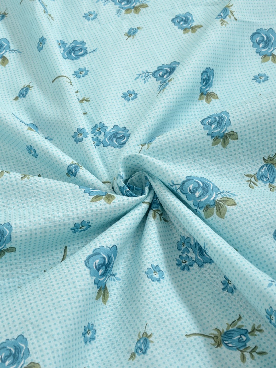 Blue Pure Cotton Floral Double Bed Dohar