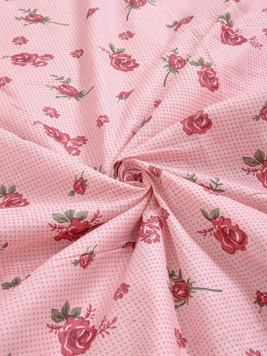 Pink Pure Cotton Floral Double Bed Dohar