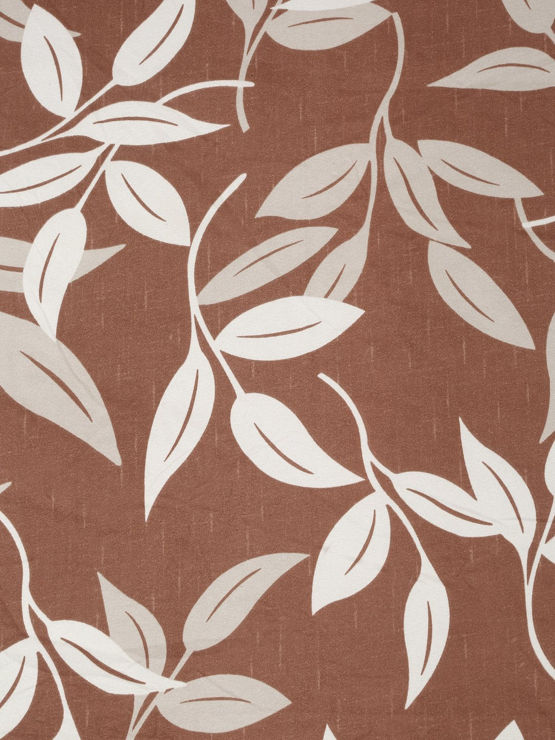 Brown Floral 300 TC Cotton Blend Double Bedsheet in Book Fold Packing