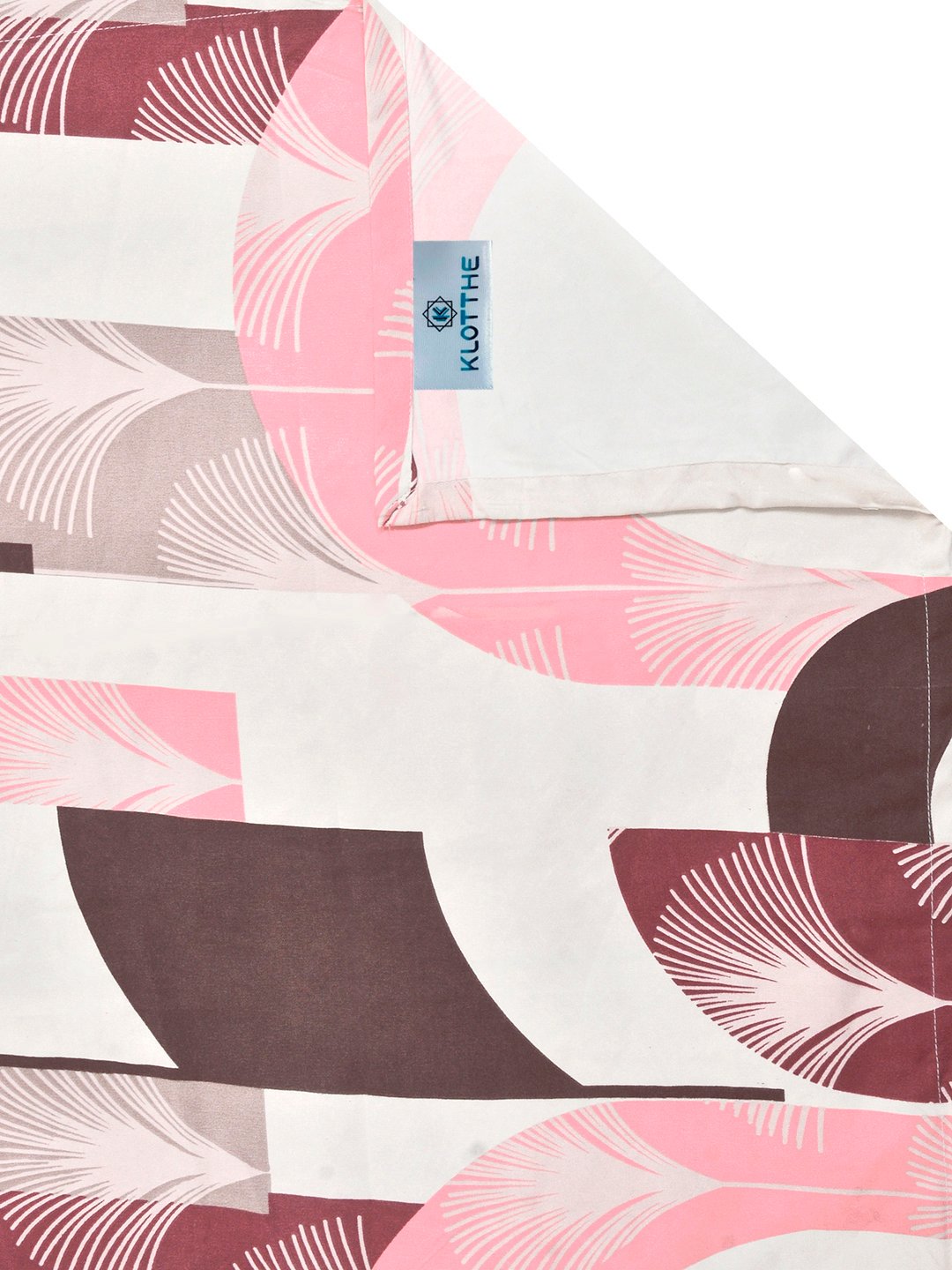 Multi Geometric Cotton Blend Double Bedsheet with 2 Pillow Covers