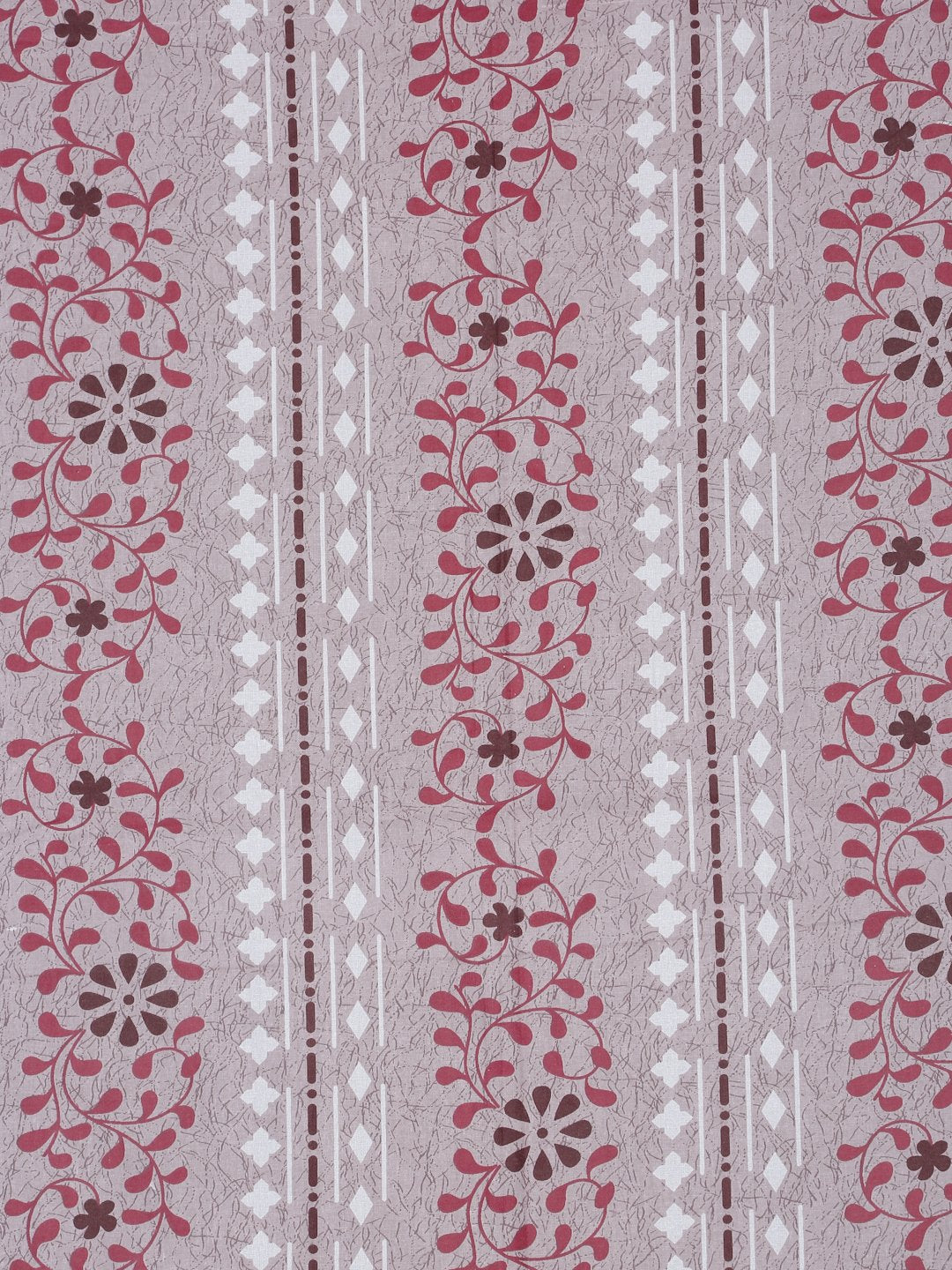 Pink Floral 400 TC Pure Cotton Fitted Double Bedsheet with 2 Pillow Covers