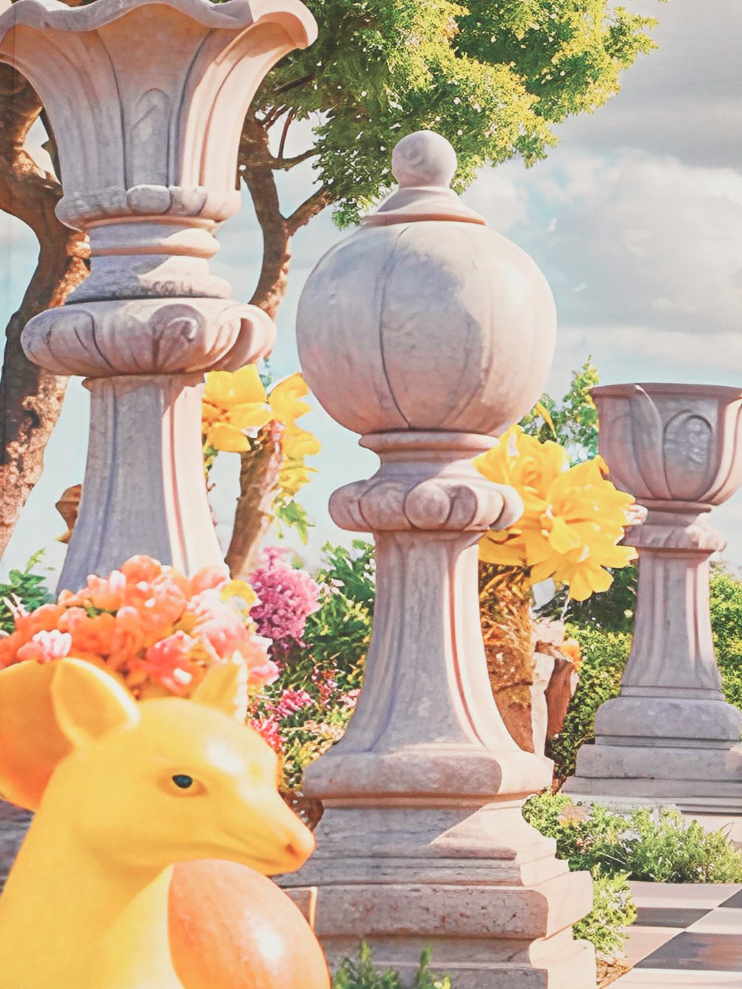 Multi Cartoon Characters 7D King Size Cotton Blend Fitted Double Bedsheet with 2 Pillow Covers