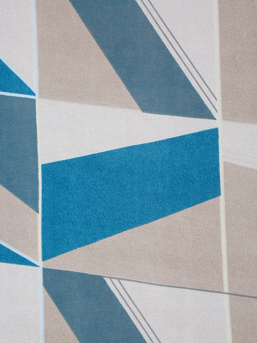 Multi Geometric 300 TC Cotton Blend Fitted Double Bedsheet with 2 Pillow Covers