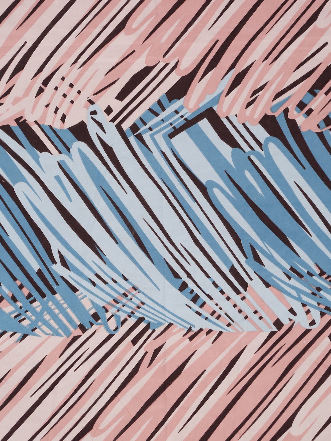 Multi Abstract 300 TC Cotton Blend Super King Double Bedsheet with 2 Pillow Covers